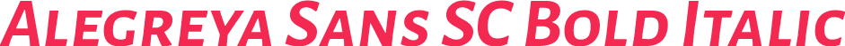 Alegreya Sans SC Bold Italic